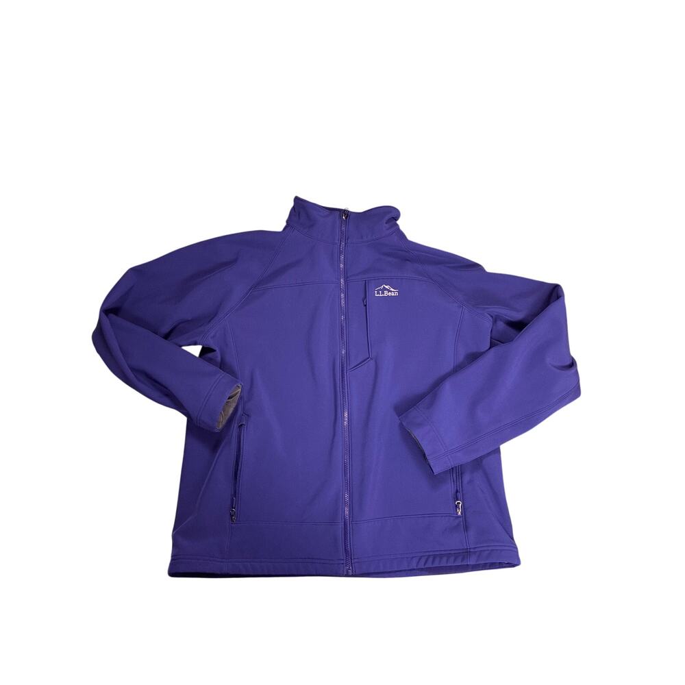 L.L.Bean Water Resistant Jacket Mens XL Blue Fleece Lined Outdoor Hiking Coat